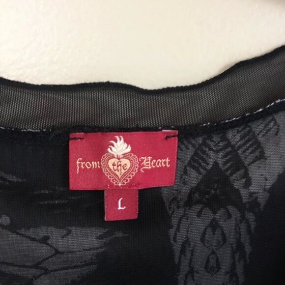 From the heart large black long top - Picture 4 of 4